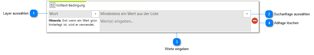 Abfrage: Volltext Bedingung